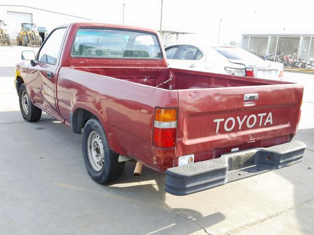 JT4RN81A0L0058239 - 1990 TOYOTA PICKUP 1/2 BURGUNDY photo 3