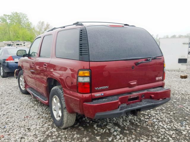 1GKEK63U05J115589 - 2005 GMC YUKON DENA MAROON photo 3