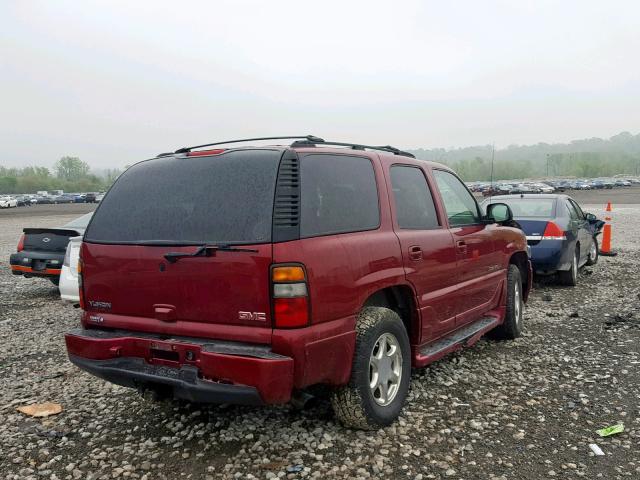 1GKEK63U05J115589 - 2005 GMC YUKON DENA MAROON photo 4