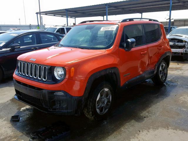 ZACCJBAB3HPG05609 - 2017 JEEP RENEGADE S ნარინჯისფერი ფოტო 2