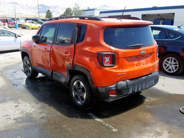 ZACCJBAB3HPG05609 - 2017 JEEP RENEGADE S ნარინჯისფერი ფოტო 3