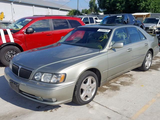 JNKBY31A9YM302352 - 2000 INFINITI Q45 BASE GRAY photo 2