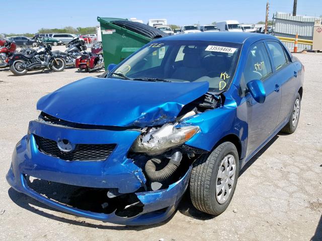 1NXBU4EE9AZ237987 - 2010 TOYOTA COROLLA BA BLUE photo 2