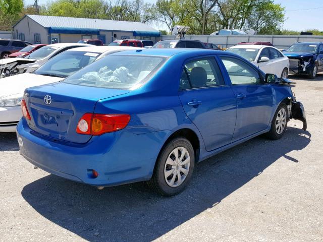 1NXBU4EE9AZ237987 - 2010 TOYOTA COROLLA BA BLUE photo 4