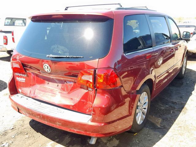 2C4RVABG0CR194127 - 2012 VOLKSWAGEN ROUTAN SE RED photo 4