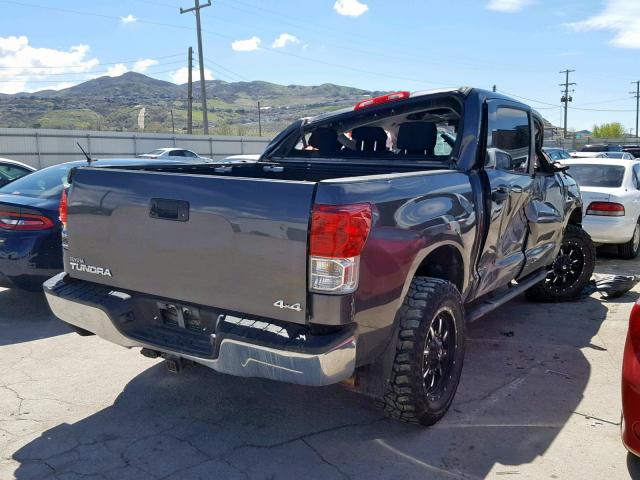 5TFDY5F15CX247923 - 2012 TOYOTA TUNDRA CRE GRAY photo 4