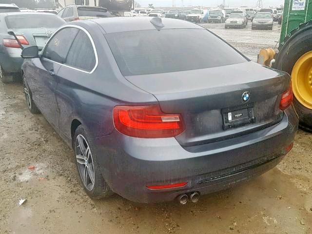 WBA2F9C31H7A40351 - 2017 BMW 230I GRAY photo 3