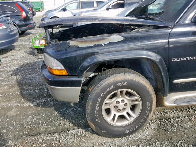 1B4HS28N91F565464 - 2001 DODGE DURANGO BLACK photo 9