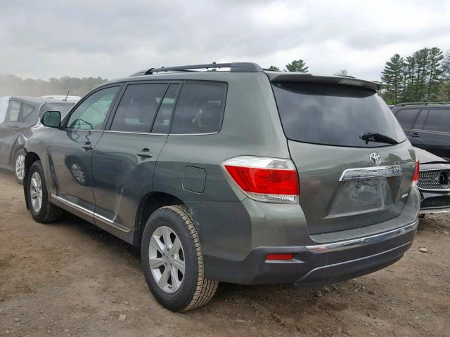 5TDBK3EH4BS066215 - 2011 TOYOTA HIGHLANDER GRAY photo 3