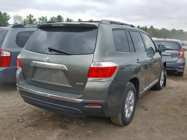 5TDBK3EH4BS066215 - 2011 TOYOTA HIGHLANDER GRAY photo 4