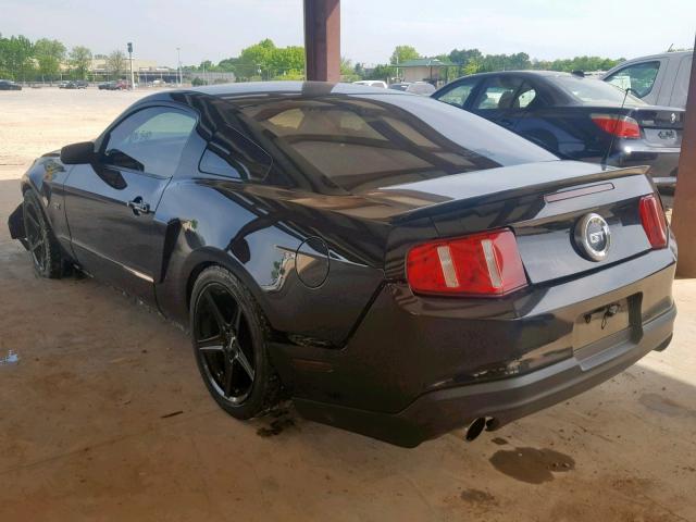 1ZVBP8CH7A5118567 - 2010 FORD MUSTANG GT BLACK photo 3