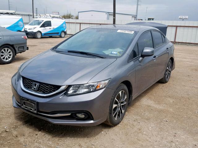 19XFB2F95DE030002 - 2013 HONDA CIVIC EXL GRAY photo 2