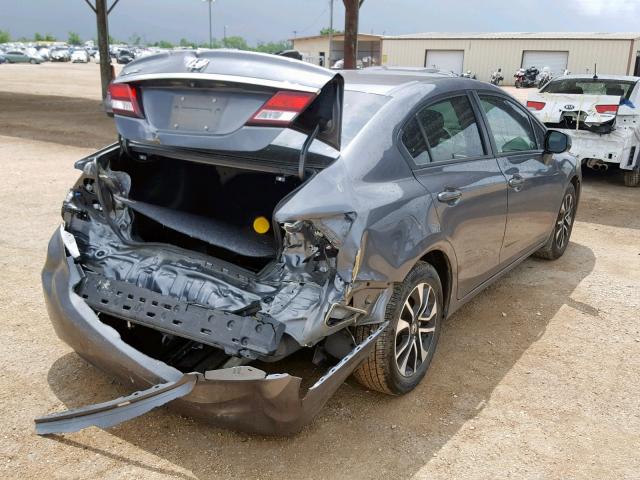 19XFB2F95DE030002 - 2013 HONDA CIVIC EXL GRAY photo 4