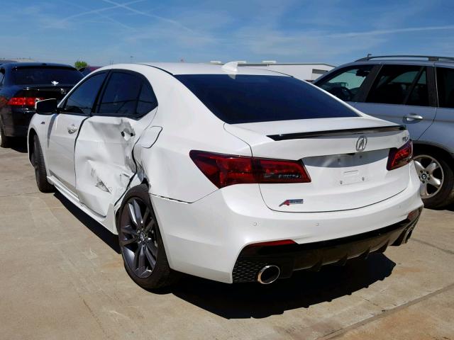19UUB2F67JA012985 - 2018 ACURA TLX TECH+A WHITE photo 3