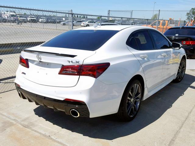 19UUB2F67JA012985 - 2018 ACURA TLX TECH+A WHITE photo 4