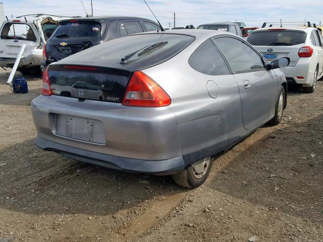 JHMZE14723T000539 - 2003 HONDA INSIGHT CHARCOAL photo 4