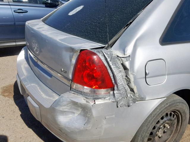 1G1ZS62875F222202 - 2005 CHEVROLET MALIBU MAX ვერცხლისფერი ფოტო 9