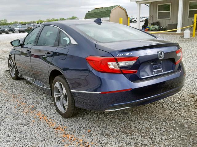 1HGCV1F58JA100366 - 2018 HONDA ACCORD EXL BLUE photo 3