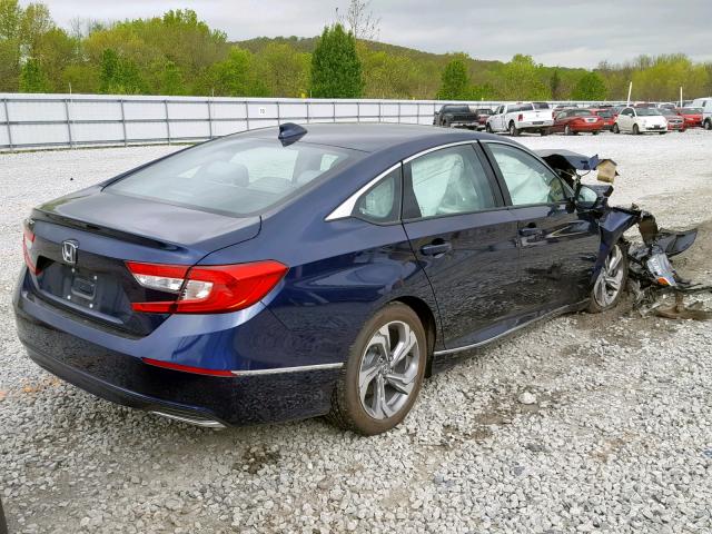 1HGCV1F58JA100366 - 2018 HONDA ACCORD EXL BLUE photo 4