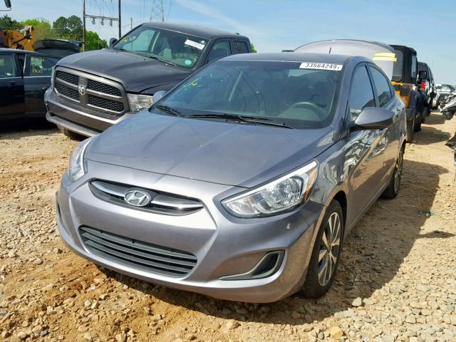 KMHCT4AE2HU323780 - 2017 HYUNDAI ACCENT SE GRAY photo 2