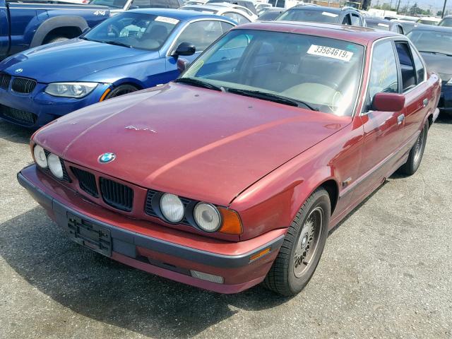 WBAHE6324SGF33760 - 1995 BMW 540 I AUTO RED photo 2
