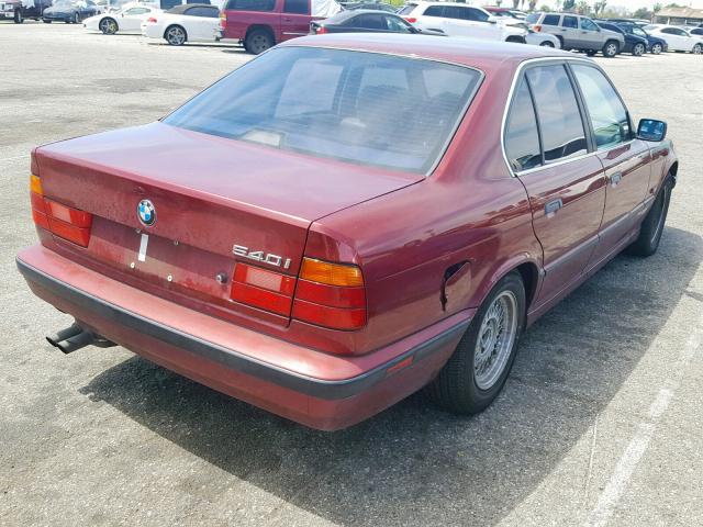 WBAHE6324SGF33760 - 1995 BMW 540 I AUTO RED photo 4