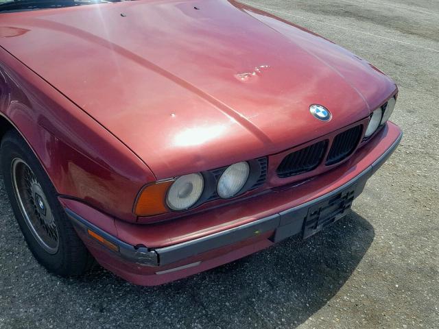 WBAHE6324SGF33760 - 1995 BMW 540 I AUTO RED photo 9