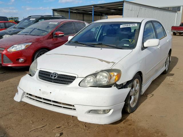 2T1BY32E65C354498 - 2005 TOYOTA COROLLA XR WHITE photo 2