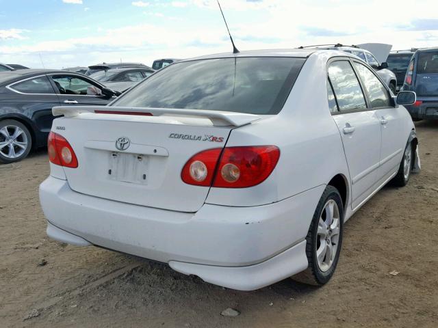 2T1BY32E65C354498 - 2005 TOYOTA COROLLA XR WHITE photo 4