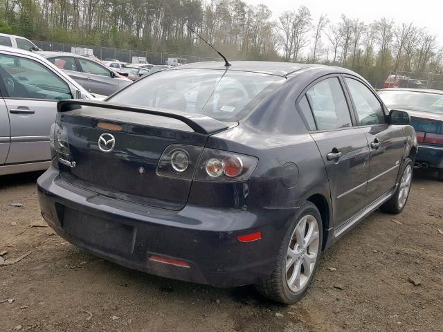 JM1BK324X71682765 - 2007 MAZDA 3 S BLACK photo 4