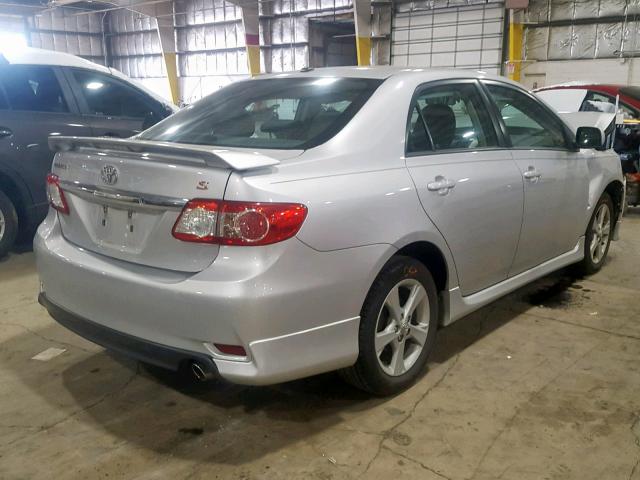 5YFBU4EE8CP056917 - 2012 TOYOTA COROLLA BA SILVER photo 4