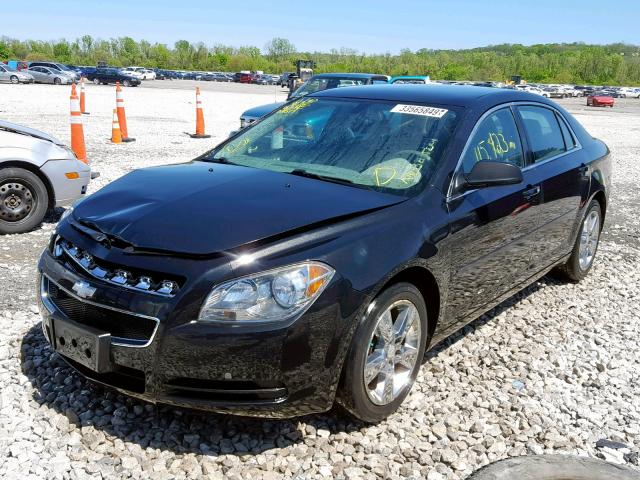 1G1ZB5E02CF106483 - 2012 CHEVROLET MALIBU LS BLACK photo 2