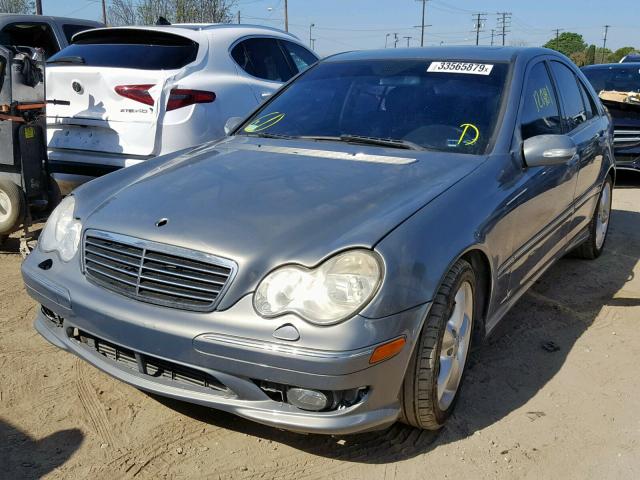 WDBRF40J35F664849 - 2005 MERCEDES-BENZ C 230K SPO BLUE photo 2