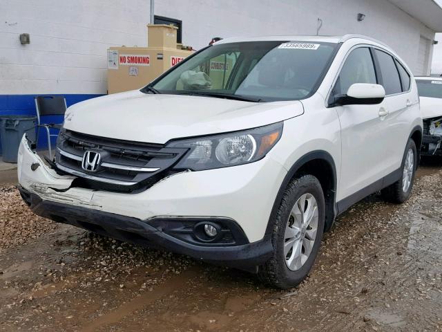 5J6RM4H77CL039783 - 2012 HONDA CR-V EXL WHITE photo 2