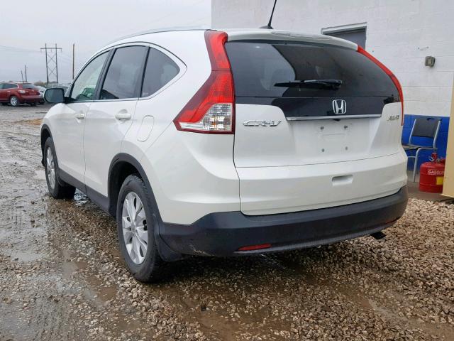 5J6RM4H77CL039783 - 2012 HONDA CR-V EXL WHITE photo 3