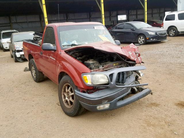 5TENL42N94Z438714 - 2004 TOYOTA TACOMA BURGUNDY photo 1