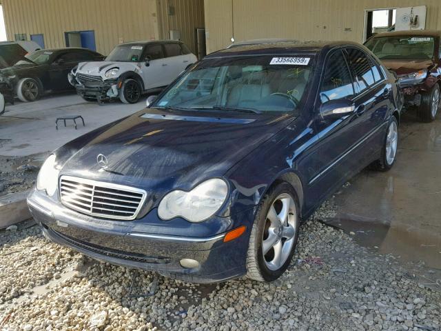 WDBRF40J04F521579 - 2004 MERCEDES-BENZ C 230K SPO BLUE photo 2