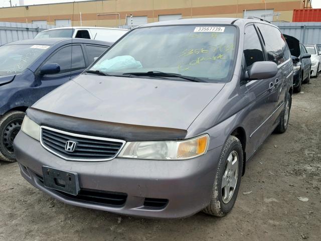 2HKRL18621H010868 - 2001 HONDA ODYSSEY EX GRAY photo 2