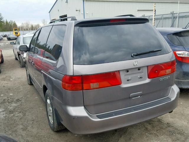 2HKRL18621H010868 - 2001 HONDA ODYSSEY EX GRAY photo 3