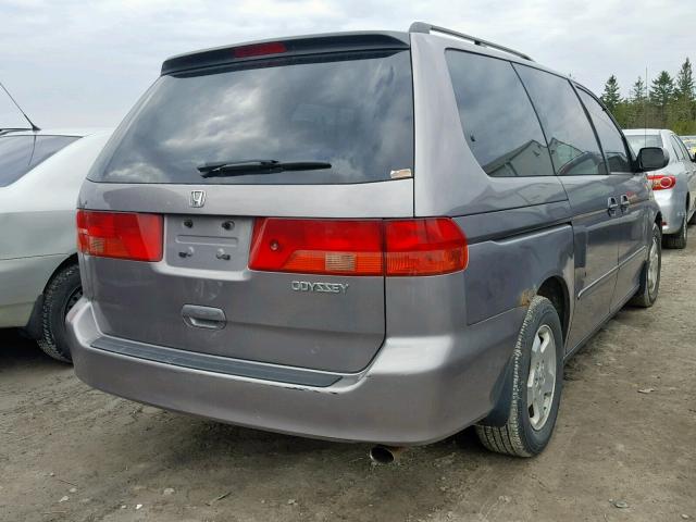 2HKRL18621H010868 - 2001 HONDA ODYSSEY EX GRAY photo 4