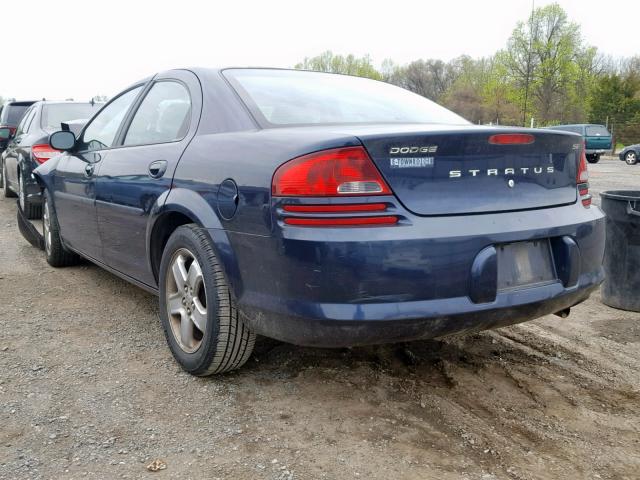 1B3EL46X22N190688 - 2002 DODGE STRATUS SE BLUE photo 3