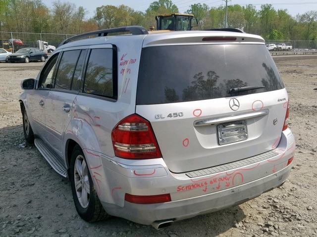 4JGBF71E08A335626 - 2008 MERCEDES-BENZ GL 450 4MA SILVER photo 3