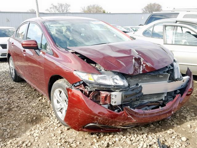 2HGFB2F50EH507178 - 2014 HONDA CIVIC LX MAROON photo 1