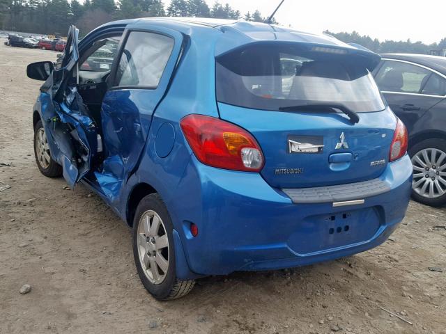 ML32A4HJ1FH049232 - 2015 MITSUBISHI MIRAGE ES BLUE photo 3