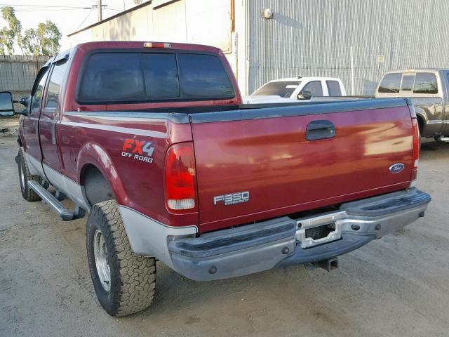 1FTSW31P14EB86550 - 2004 FORD F350 SRW S MAROON photo 3