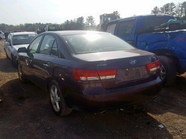 5NPEU46F76H044117 - 2006 HYUNDAI SONATA GLS BURGUNDY photo 3