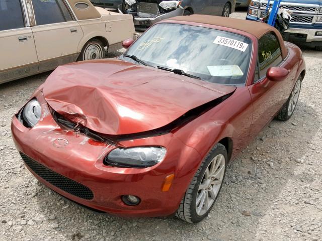 JM1NC25F070126875 - 2007 MAZDA MX-5 MIATA MAROON photo 2