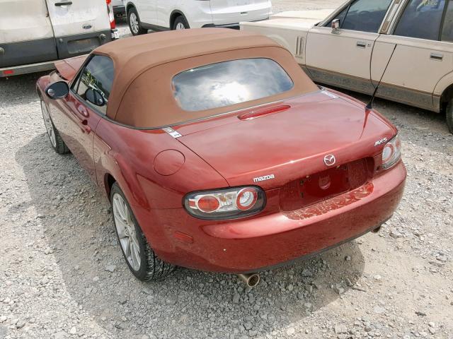 JM1NC25F070126875 - 2007 MAZDA MX-5 MIATA MAROON photo 3