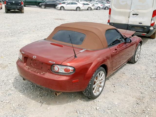 JM1NC25F070126875 - 2007 MAZDA MX-5 MIATA MAROON photo 4