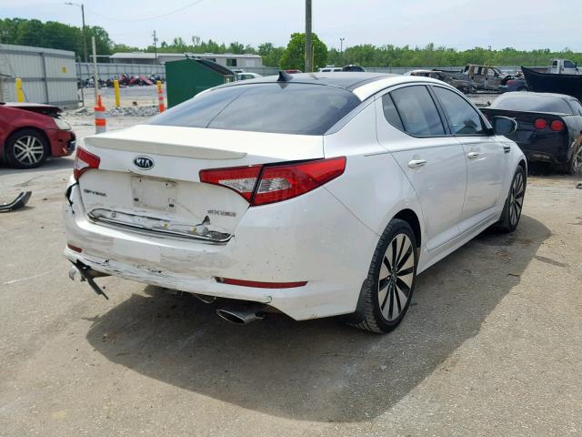 KNAGR4A6XB5129266 - 2011 KIA OPTIMA SX WHITE photo 4